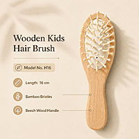 H16 BEECH KIDS HAIR BRUSH 16CM