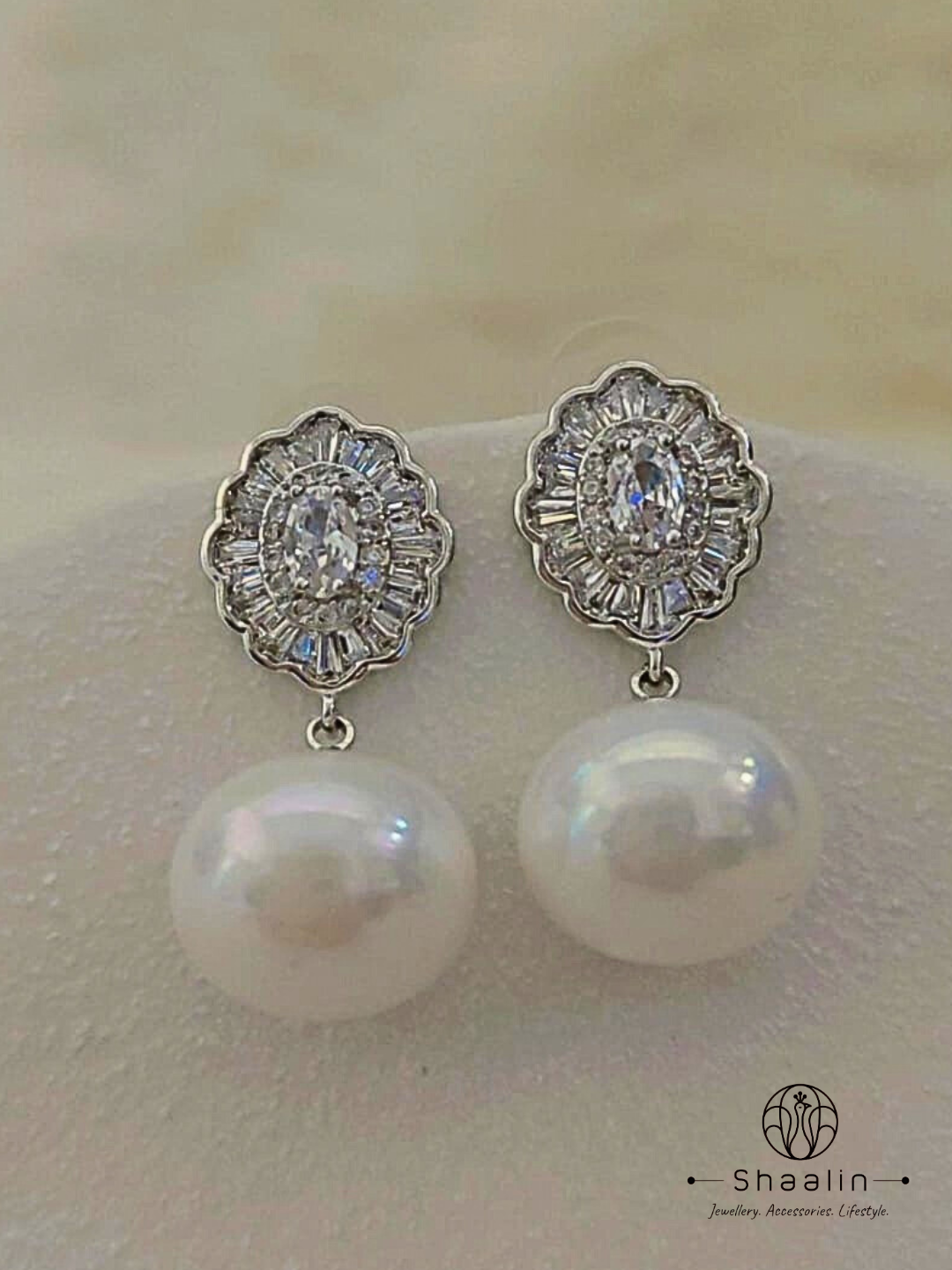 Elegant CZ Cluster Drop Elegant CZ Cluster Drop