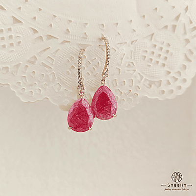 Handcrafted Teardrop Gemstone Earrings in Sterling Silver