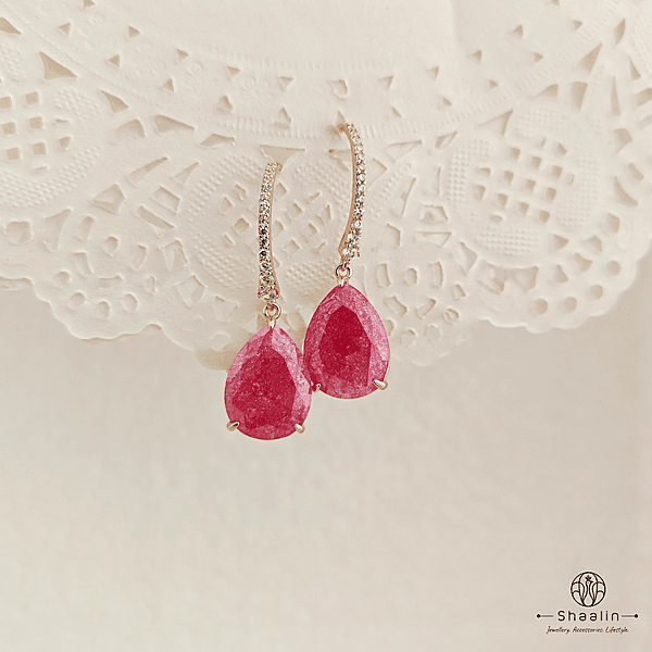 Handcrafted Teardrop Gemstone Earrings in Sterling Silver