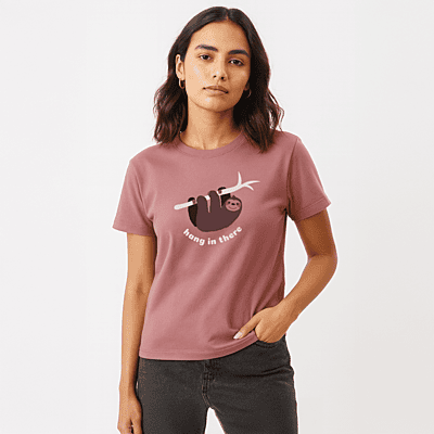 Hang In There Women Graphic T-Shirt | Dusty Rose