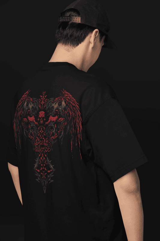 Crimson Silence Oversized Tee