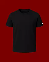 Unisex Black Plain Crew Neck Tee
