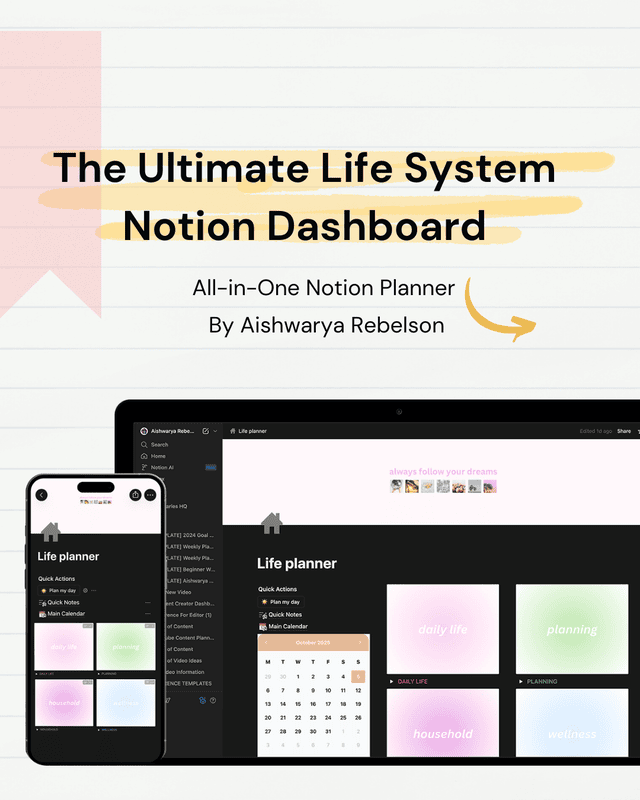 The Ultimate Life Notion Dashboard