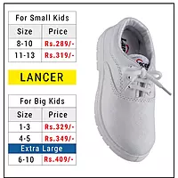 LANCER White Lace-Up School Uniform Shoes