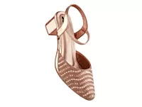 Reeno  Embellished Wave Pearl & Bead Block Heel Pumps -