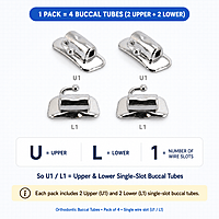 U Ortho Bondable Buccal Tubes – 1st Molar MBT 0.022 – U1/L1