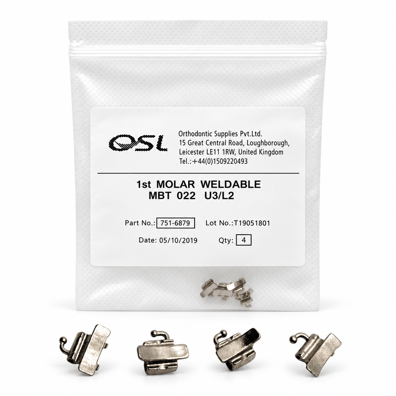 OSL 1st Molar Weldable Buccal Tubes MBT 0.022 (Pack of 4)