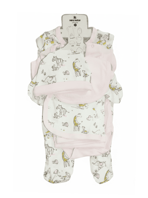LittleToons Premium Cotton 6-Piece New-Born Baby Clothes Gift Set