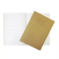 Janrax A4 Buff 80 Page Feint Ruled with Margin Exercise Book WF Paper with 225gsm Manilla Cover