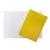 Janrax A4 Yellow 80 Page Feint Ruled with Margin Exercise Book WF Paper with 225gsm Manilla Cover