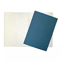 Janrax A4 Blue 80 Page 10mm Squared Paper Exercise Book WF Paper with 225gsm Manilla Cover