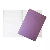 Janrax A4+ Purple 48 Page Feint Ruled and Margin Exercise Book WF Paper with 225gsm Manilla Cover 240x340mm Workbook