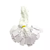 Pack of 200 Small White Strung Tags 13 x 20mm