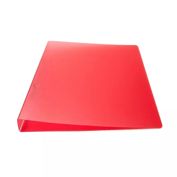 A4 Slim Red Translucent Ringbinder