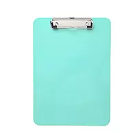 A4 Pastel Green Plastic Clipboard with Metal Clip and Round Corner