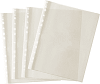 Pack of 50 A4 Glass Clear Punched Pockets by Janrax