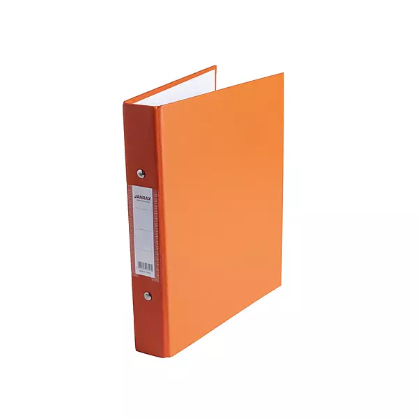 A5 Orange Paper Over Board Ring Binder by Janrax
