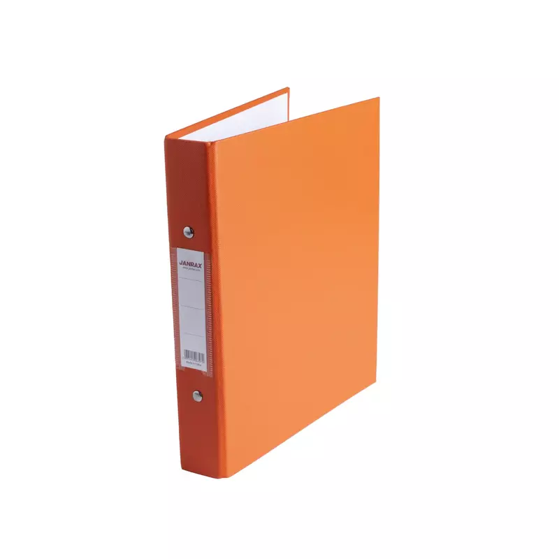 A5 Orange Paper Over Board Ring Binder by Janrax
