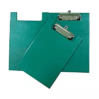 A5 Green Foldover Clipboard with Pen Holder