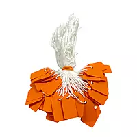 Pack of 200 Small Orange Strung Tags 13 x 20mm