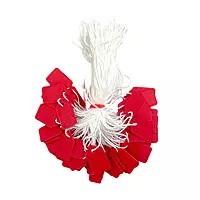 Pack of 200 Small Red Strung Tags 13 x 20mm