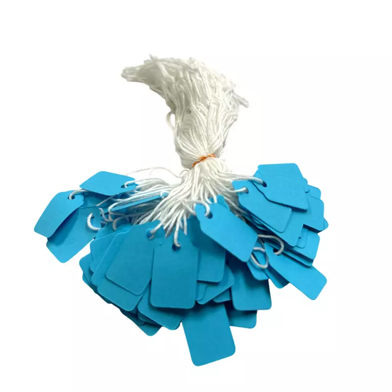 Pack of 200 Small Blue Strung Tags 13 x 20mm