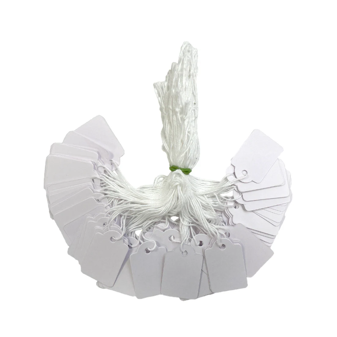 Pack of 100 Medium White Strung Tags 25 x 39mm