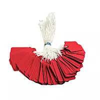 Pack of 100 Medium Red Strung Tags 25 x 39mm