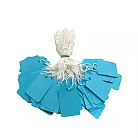 Pack of 100 Medium Blue Strung Tags 25 x 39mm