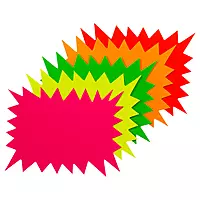 Pack of 20 Assorted Coloured Neon Fluorescent Flashes 200 x 150mm