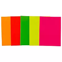 Pack of 40 Assorted Coloured Neon Fluorescent Rectangle Shape 100 x 75mm