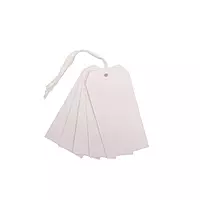 Pack of 20 White Strung Tags 60 x 120mm