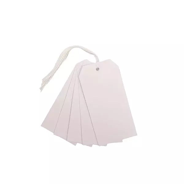 Pack of 20 White Strung Tags 60 x 120mm