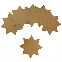 Pack of 40 Brown Kraft Stars 100 x 100mm