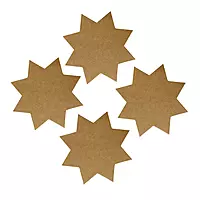 Pack of 100 Brown Kraft Stars 42 x 42mm