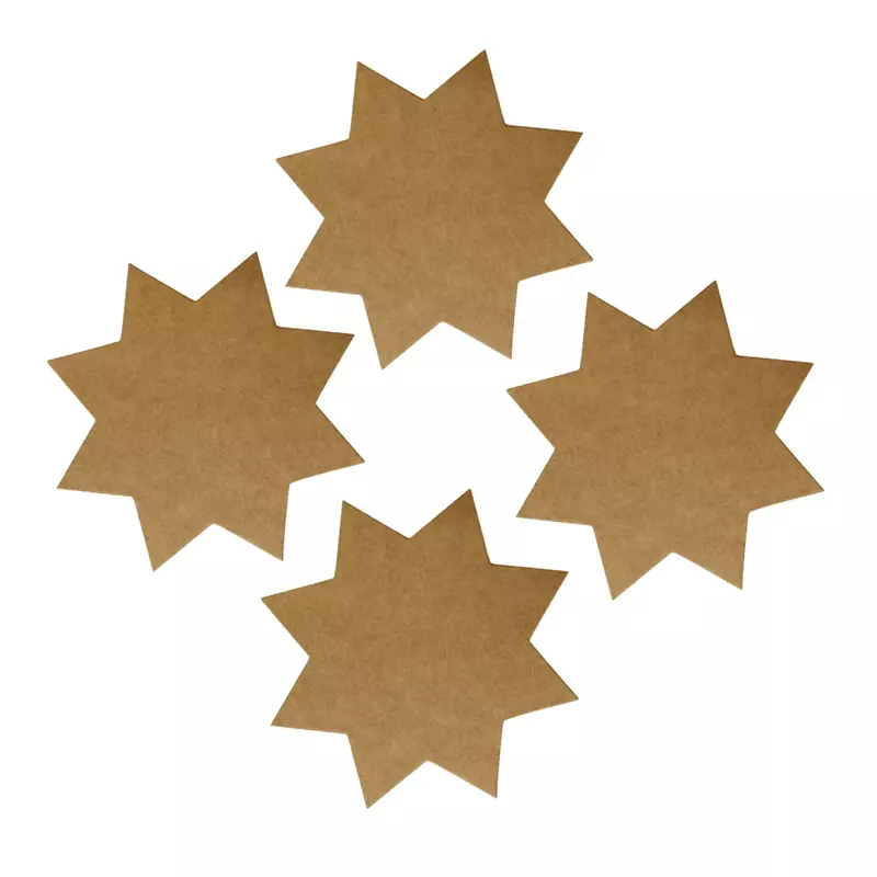 Pack of 100 Brown Kraft Stars 42 x 42mm