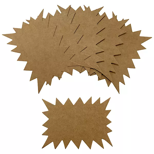 Pack of 100 Brown Kraft Flashes 100 x 75mm