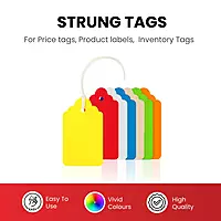 Pack of 100 Large Buff Strung Tags 36 x 53mm