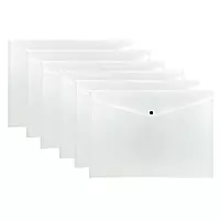 Pack of 20 Janrax A3 Clear Document Wallets - Button Stud Folder