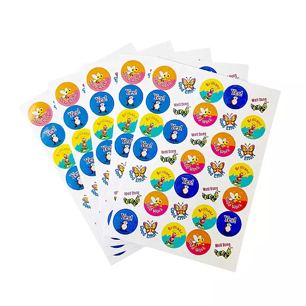 Pack of 420 Motivational Insects 24mm Self-Adhesive Labels