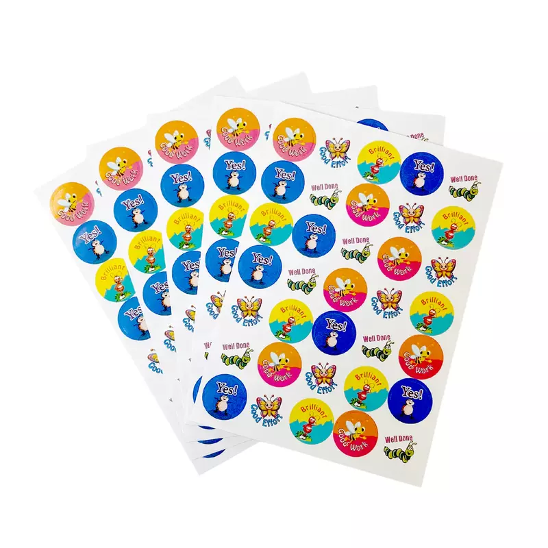 Pack of 420 Motivational Insects 24mm Self-Adhesive Labels