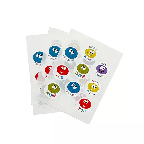 Pack of 27 Motivational Blobs 24mm Round Self-Adhesive Labels