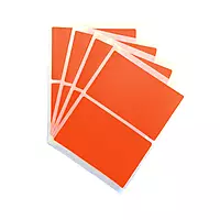 Pack of 8 Fluorescent Red 50x80mm Rectangular Labels