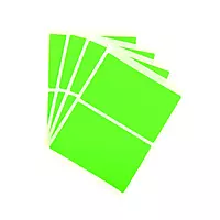 Pack of 8 Fluorescent Green 50x80mm Rectangular Labels