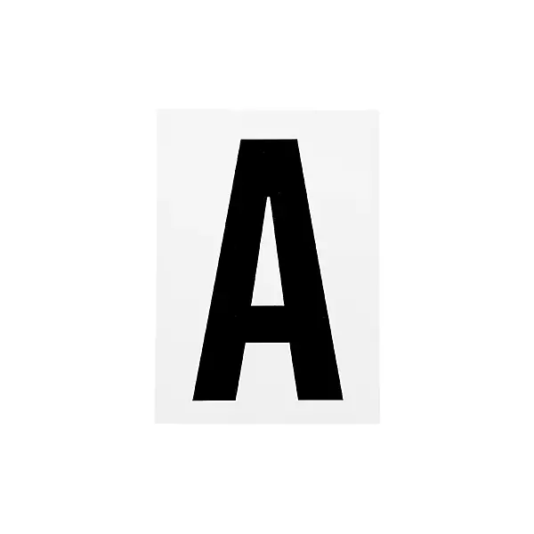 Waterproof Wheelie Bin Black Letter A Sticker
