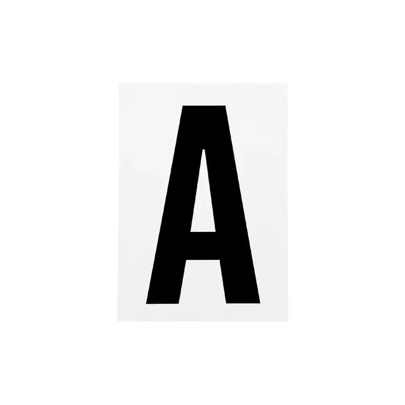 Waterproof Wheelie Bin Black Letter A Sticker