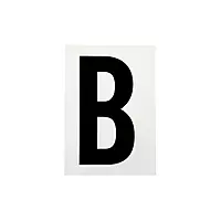 Waterproof Wheelie Bin Black Letter B Sticker