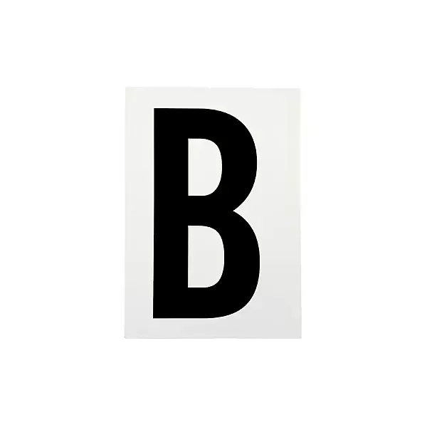 Waterproof Wheelie Bin Black Letter B Sticker