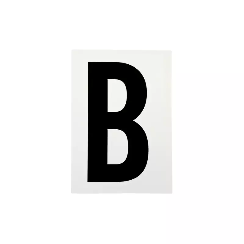 Waterproof Wheelie Bin Black Letter B Sticker